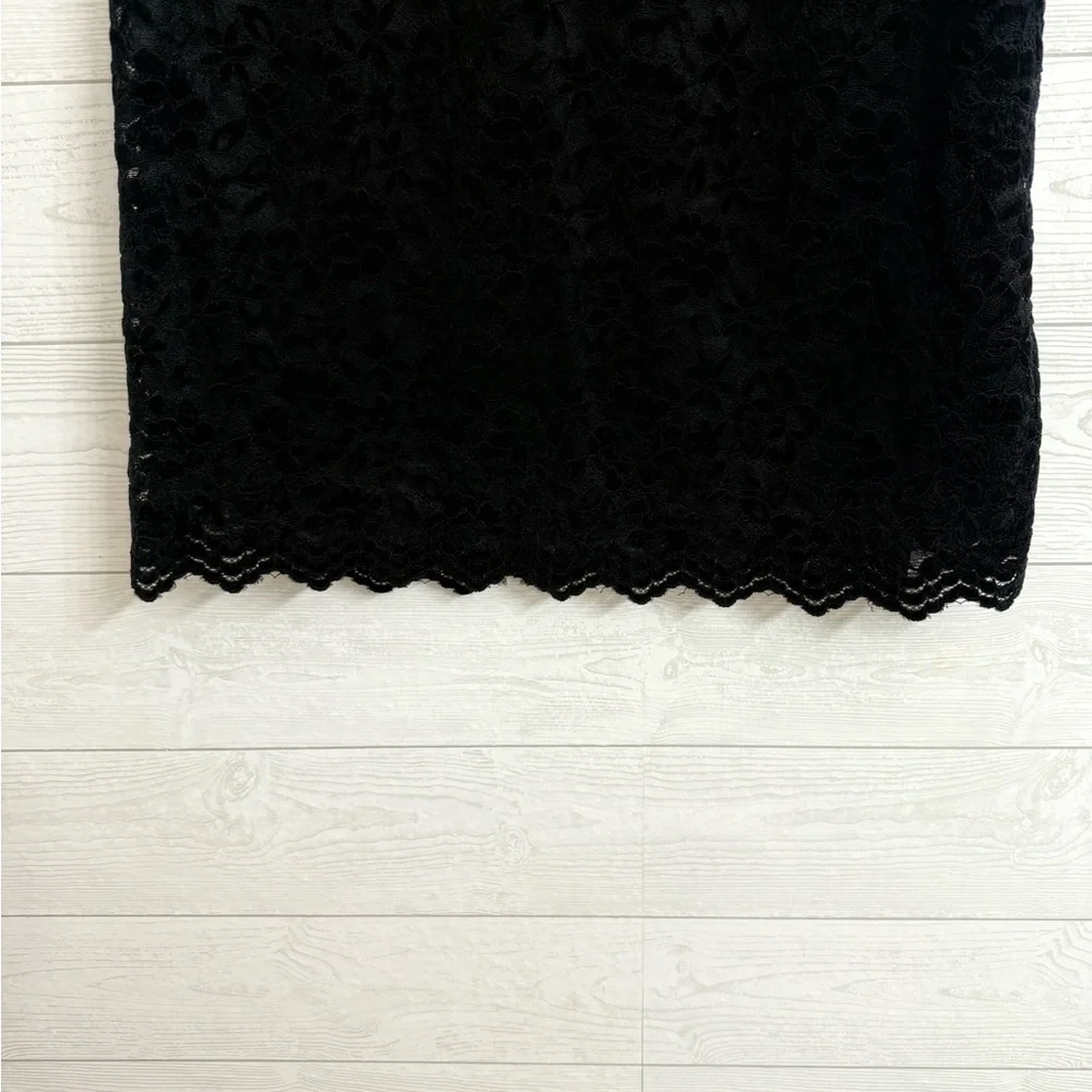 Teddy Rose Women’s Black Velour Lace Short Sleeve Top. Size XL - Picture 5 of 7